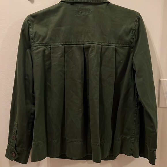 Jcrew| GREEN Safari Jacket with Pleats in the back XS - Picture 7 of 7